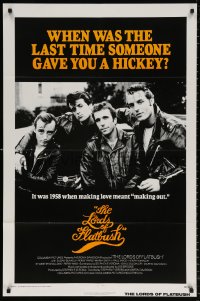 8k769 LORDS OF FLATBUSH int'l 1sh 1974 cool portrait of Fonzie, Rocky, & Perry as greasers in leather