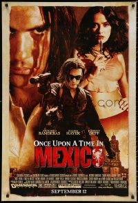 8k835 ONCE UPON A TIME IN MEXICO advance 1sh 2003 Antonio Banderas, Johnny Depp, sexy Salma Hayek