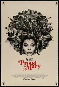 8k857 PROUD MARY advance DS 1sh 2018 Taraji Henson in title role, completely different montage!