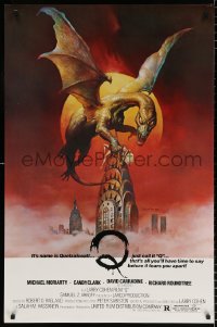 8k859 Q 1sh 1982 Winged Serpent Quetzalcoatl, Michael Moriarty, Candy Clark!