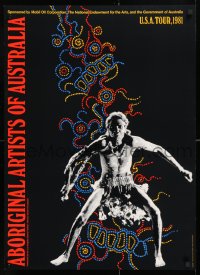 8k157 ABORIGINAL ARTISTS OF AUSTRALIA 23x31 museum/art exhibition 1981 Bruce Edelstein art!