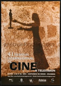 8k133 CARTAGENA FILM FESTIVAL 19x27 Colombian film festival poster 2001 completely different!