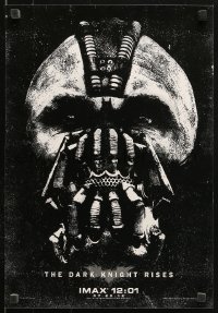 8k216 DARK KNIGHT RISES IMAX mini poster 2012 the legend ends, cool close-up art of Hardy as Bane!