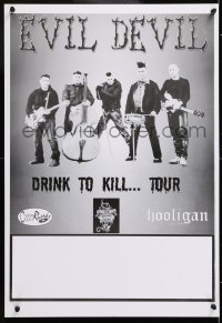 8k327 EVIL DEVIL 17x25 music poster 2005 the punk rock 'n' roll band, Drink To Kill Tour!