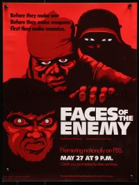 8k185 FACES OF THE ENEMY tv poster 1987 before they make weapons, first they make enemies!