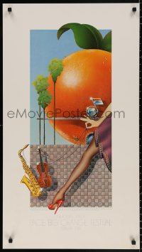 8k329 FOURTH ANNUAL PACE BIG ORANGE FESTIVAL 20x36 music poster 1982 Robert Rauchman art!