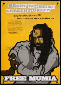 8k419 FREE MUMIA 17x23 German special poster 2011 different art of imprisoned Mumia Abu-Jamal!