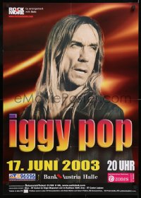 8k337 IGGY POP 23x33 Austrian music poster 2003 great close up of the famous musician!