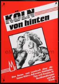 8k145 KOLN VON HINTEN 17x23 German advertising poster 1983 Von Hinten Gay Guides promo, Saltron!