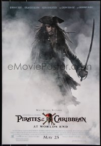 8k458 PIRATES OF THE CARIBBEAN: AT WORLD'S END 2-sided 19x27 special poster 2007 Johnny Depp & cast