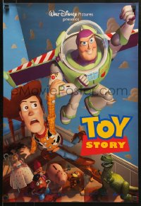 8k483 TOY STORY 19x27 special poster 1995 Disney & Pixar cartoon, images of Buzz, Woody & cast!