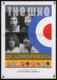 8k293 WHO #425/600 2-sided 23x32 music poster 2012 Townshend, Daltrey, Entwistle, Quadrophenia!