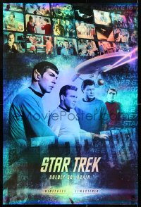 8k206 STAR TREK foil 24x36 video poster R2006 William Shatner, Leonard Nimoy, DeForest Kelley