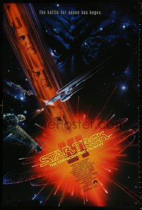 8k924 STAR TREK VI 1sh 1991 William Shatner, Leonard Nimoy, art by John Alvin!