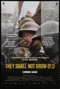 8k946 THEY SHALL NOT GROW OLD advance DS 1sh 2019 Peter Jackson, restored footage from WWI!