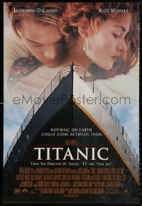 8k951 TITANIC revised int'l DS 1sh 1997 Leonardo DiCaprio & Winslet, James Cameron!
