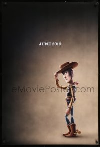 8k957 TOY STORY 4 teaser DS 1sh 2019 Walt Disney, Pixar, Hanks voices Woody who is tipping his hat!