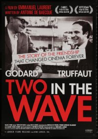 8k965 TWO IN THE WAVE 27x39 1sh 2010 Deux de la Vague, friendship of directors Godard & Truffaut!