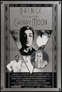 8k967 UNDER THE CHERRY MOON 1sh 1986 cool art deco style artwork of star/director Prince!