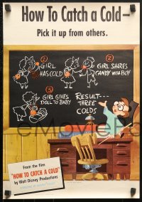 8k499 HOW TO CATCH A COLD set of 6 14x20 special posters 1951 Walt Disney health class cartoon!