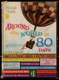 8m025 AROUND THE WORLD IN 80 DAYS souvenir program book 1956 Jules Verne adventure epic!