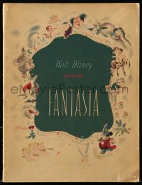 8m100 FANTASIA roadshow souvenir program book 1940 Mickey Mouse & others, Disney musical classic!