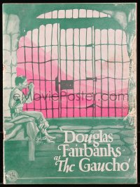 8m119 GAUCHO souvenir program book 1927 suave hero Douglas Fairbanks, Lupe Velez, cool cover art!