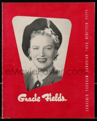 8m129 GRACIE FIELDS stage play Canadian souvenir program book 1950 the English comedienne!