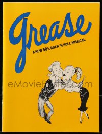 8m133 GREASE stage play souvenir program book 1972 1st year of the longest running show on Broadway!