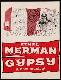 8m143 GYPSY stage play souvenir program book 1959 starring Ethel Merman & Jack Klugman!