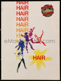 8m144 HAIR souvenir program book 1979 Milos Forman, Treat Williams, includes bound in record!
