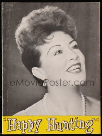 8m148 HAPPY HUNTING stage play souvenir program book 1956 Ethel Merman & Fernando Lamas on Broadway!