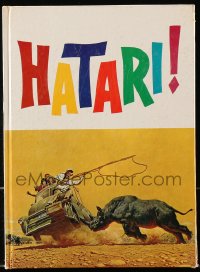 8m149 HATARI souvenir program book 1962 Howard Hawks, John Wayne in Africa, McCarthy art!