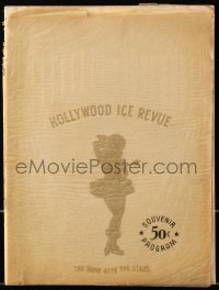 8m160 HOLLYWOOD ICE REVUE stage play souvenir program book 1952 Sonja Henie, embossed cover with gold foil!
