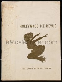 8m161 HOLLYWOOD ICE REVUE stage play souvenir program book 1954 the show with the stars, cool embossed cover!