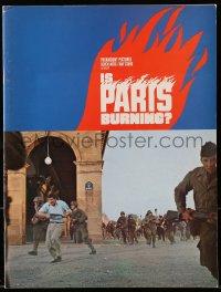 8m170 IS PARIS BURNING souvenir program book 1966 Rene Clement's Paris brule-t-il, World War II