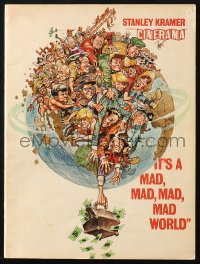 8m172 IT'S A MAD, MAD, MAD, MAD WORLD Cinerama souvenir program book 1964 cool art by Jack Davis!