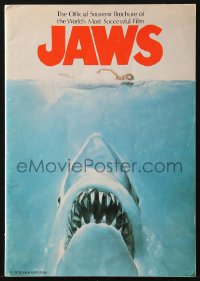 8m176 JAWS English souvenir program book 1975 Roy Scheider, Richard Dreyfuss, Robert Shaw & shark!