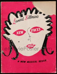 8m195 LEONARD SILLMAN'S NEW FACES OF 1952 stage play souvenir program book 1952 Paul Lynde, Kitt