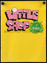 8m199 LITTLE SHOP OF HORRORS stage play souvenir program book 1985 Ashman & Menken's first success!