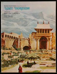 8m205 LOST HORIZON souvenir program book 1972 Ross Hunter, cool different art of Shangri-la!