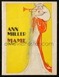 8m209 MAME stage play souvenir program book 1969 full-length art of Ann Miller with horn by Berta!