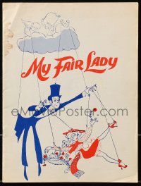 8m235 MY FAIR LADY stage play souvenir program book 1960s cool Al Hirschfeld cover art!