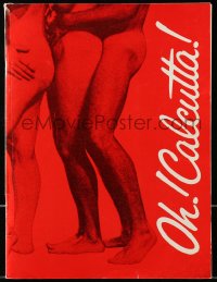 8m248 OH CALCUTTA stage play souvenir program book 1982 groundbreaking Broadway show with nudity!