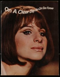 8m253 ON A CLEAR DAY YOU CAN SEE FOREVER souvenir program book 1970 Barbra Streisand, cool images!