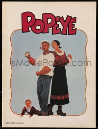 8m259 POPEYE souvenir program book 1980 Robert Altman, Robin Williams & Shelley Duvall, E.C. Segar