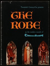 8m274 ROBE souvenir program book 1953 Richard Burton, Jean Simmons, greatest story of love & faith!