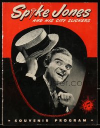 8m303 SPIKE JONES music concert souvenir program book 1946 performing live with his City Slickers!