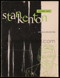 8m305 STAN KENTON music concert souvenir program book 1953 performing live with his orchestra!