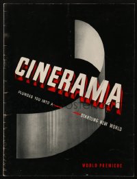 8m334 THIS IS CINERAMA world premiere 2nd printing souvenir program book 1952 startling new world!